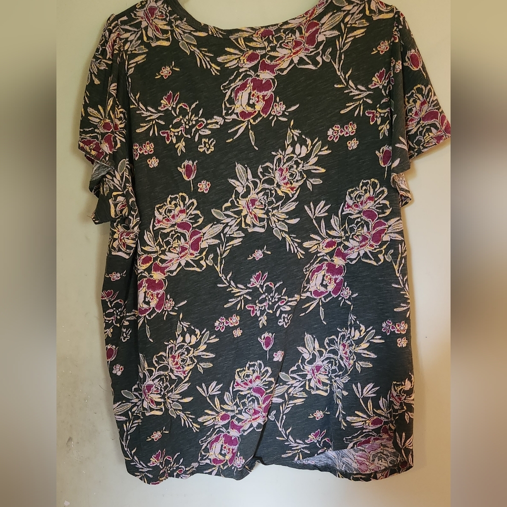 Torrid Pink and Red Relaxed Blouse